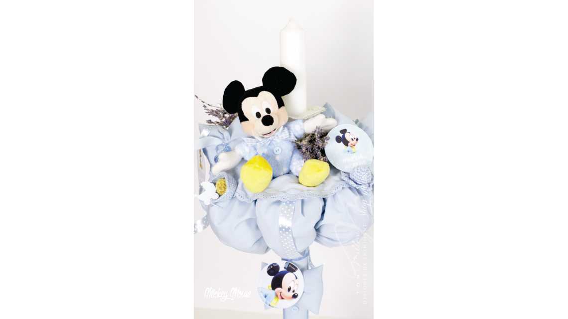 Trusou de botez brodat pentru baieti cu Mickey Mouse, Little man 9